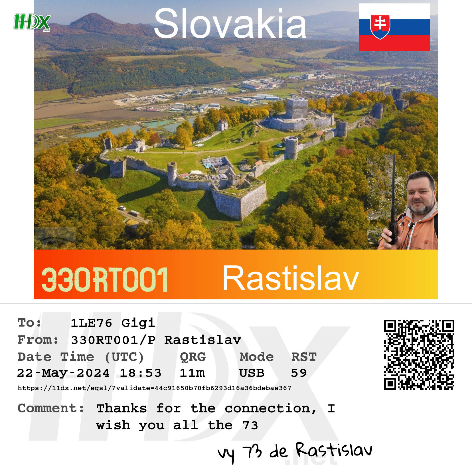 eQSL 330RT001 Mr. Rastislav